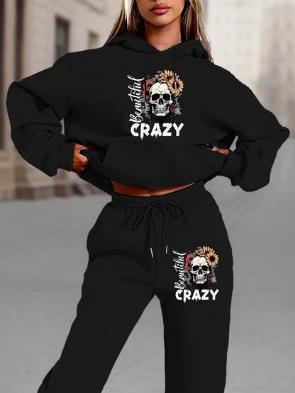 Hoodie Set Skull Style Cozy - Where2Save
