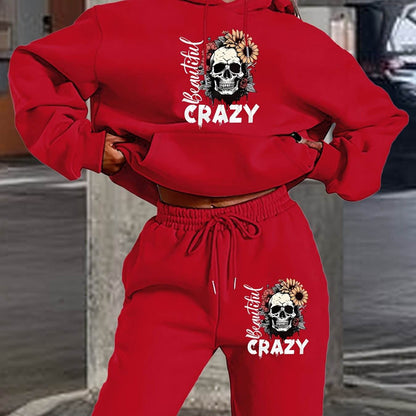 Hoodie Set Skull Style Cozy - Where2Save